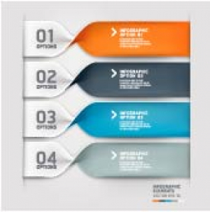 وکتور تکست باکس سه بعدی نقره ای آبی و نارنجی